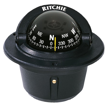 Ritchie F-50 Explorer Compass - Flush Mount - Black F-50